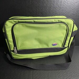 American Tourister Carry On Luggage Bag Green Shoulder Strap 15 x 10 x 9